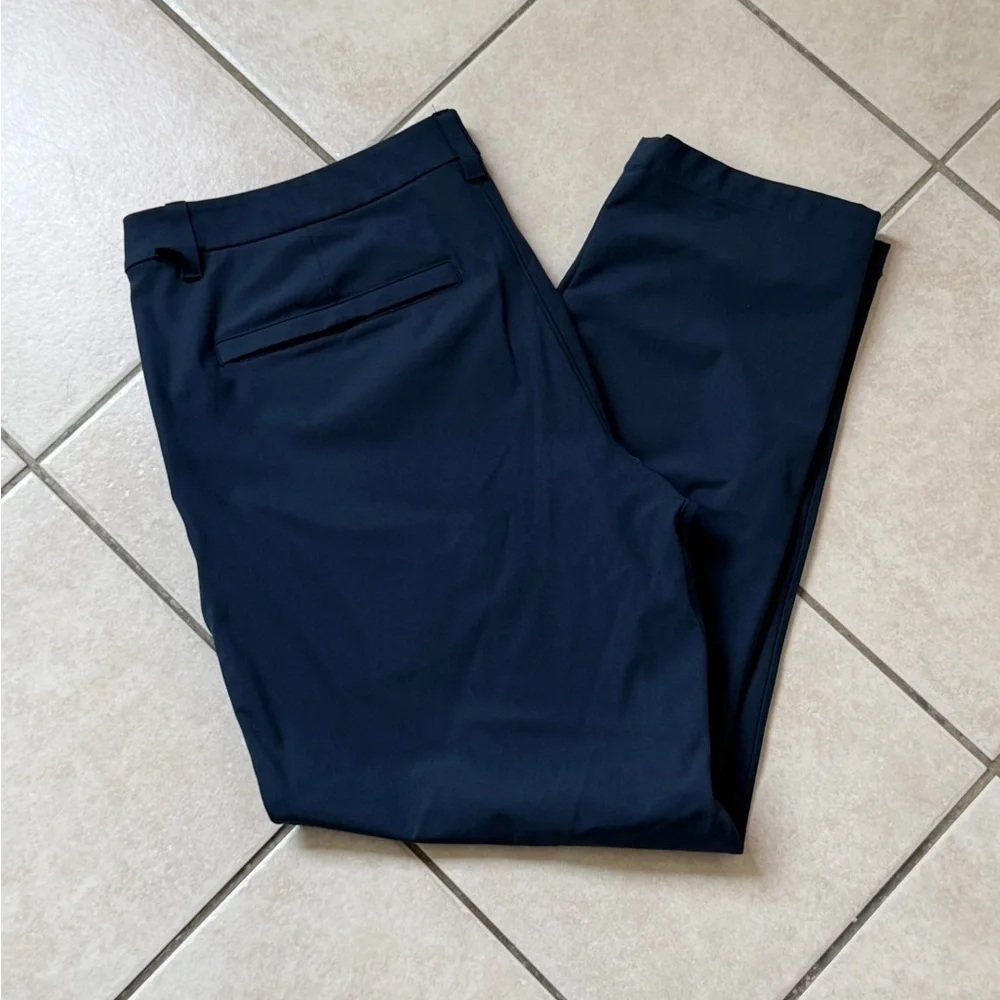 LULULEMON ABC Men's PANTS Performance Chino Warpstreme Classic Fit BLUE 38x 28L